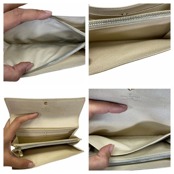 LOUIS VUITTON LONG WALLET PORTEFUILLE WHITE 956223 - Picture 4 of 10